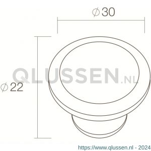 Intersteel Living 8479 meubelknop motief bloem 30 mm grijs 0021.847921