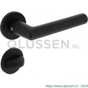 Intersteel Living 0055 deurkruk Broome op rozet diameter 50x7 mm met 7 mm nokken met WC-sluiting 8 mm zwart 0023.005510
