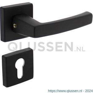 Intersteel Living 0057 deurkruk Moora op rozet 50x50x10 mm met 7 mm nokken met profielcilinderplaatje zwart 0023.005705