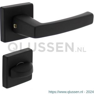 Intersteel Living 0057 deurkruk Moora op rozet 50x50x10 mm met 7 mm nokken met WC-sluiting 8 mm zwart 0023.005710