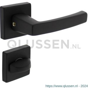 Intersteel Living 0057 deurkruk Moora op rozet 50x50x10 mm met 7 mm nokken met WC-sluiting 8 mm zwart 0023.005710