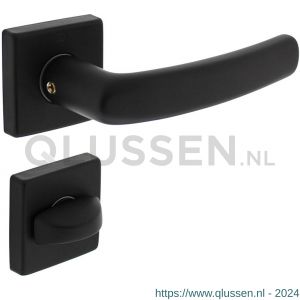 Intersteel Living 0059 deurkruk Denham op rozet 50x50x10 mm met 7 mm nokken met WC-sluiting 8 mm zwart 0023.005910