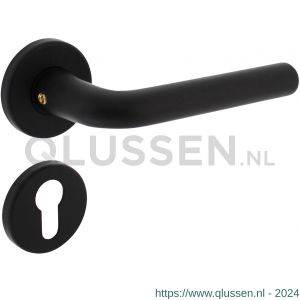 Intersteel Living 0073 deurkruk Derby op rozet diameter 50x7 mm met 7 mm nokken met profielcilinderplaatje zwart 0023.007305