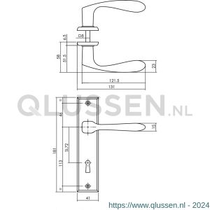 Intersteel Living 0201 deurkruk Banaan met schild 181x41x7 mm sleutelgat 72 mm mat zwart 0023.020126