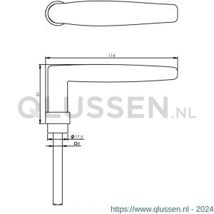 Intersteel 0225 deurkruk Sophie mat zwart 0023.022500