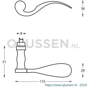 Intersteel 0292 deurkruk Lepel mat zwart 0023.029200