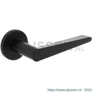 Intersteel 0465 gatdeel deurkruk rechts Tiga met geveerde kunststof rozet met nokken diameter 50x7 mm zwart 0023.046502A