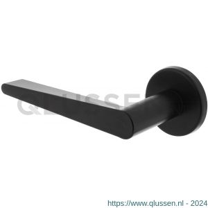 Intersteel 0465 gatdeel deurkruk links Tiga met geveerde kunststof rozet met nokken diameter 50x7 mm zwart 0023.046502B