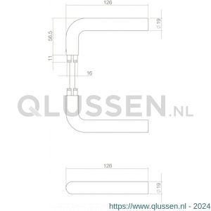 Intersteel Living 0570 deurkruk Luzern recht RVS mat zwart 0023.057000