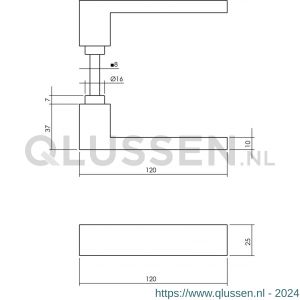 Intersteel Living 0571 deurkruk Amsterdam RVS mat zwart 0023.057100