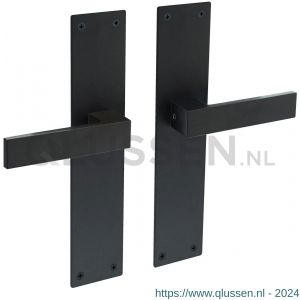 Intersteel Living 0571 deurkruk Amsterdam met schild 250x55x2 mm blind zwart 0023.057111