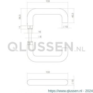 Intersteel Living 0573 deurkruk Bern rond RVS mat zwart 0023.057300