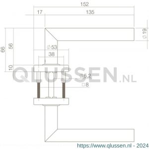 Intersteel Living 0583 deurkruk Jura op ronde rozet met ring met veer RVS mat zwart 0023.058302