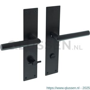 Intersteel Living 0583 deurkruk Jura recht Hoek 90 graden met schild 250x55x2 mm WC 78/8 zwart 0023.058369