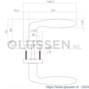 Intersteel Living 0587 deurkruk Jupiter op ronde rozet met ring met veer RVS-mat zwart 0023.058702