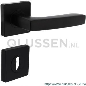 Intersteel Living 1712 deurkruk Minos op vierkant rozet met nokken met sleutelplaatje mat zwart 0023.171203