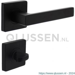 Intersteel Living 1713 deurkruk Hera op vierkant rozet 7 mm nokken met WC-sluiting 8 mm mat zwart 0023.171310