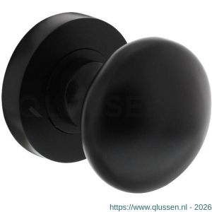Intersteel Living 2126 knop vast op ronde rozet met nokken en stift mat zwart 0023.212600