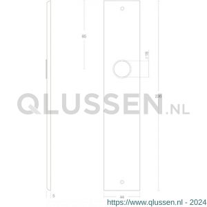 Intersteel Living 2577 langschild rechthoekig blind mat zwart 0023.257711