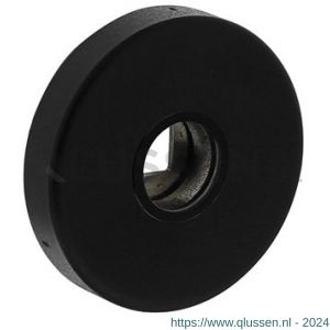 Intersteel Living 3405 rozet massief RVS verdekt met nokken diameter 53x10 mm met 2-weg veerconstructie geheel RVS zwart 0023.340504