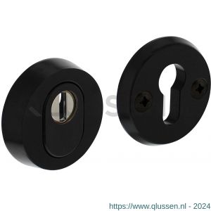 Intersteel Living 3750 SKG3 veiligheids rozet rond diameter 60 mm met kerntrek beveiliging aluminium-zwart 0023.375002