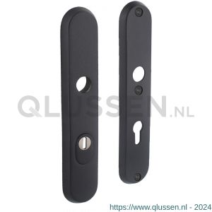 Intersteel Living 3961 SKG3 veiligheids schilden doorgaand profielcilindergat 72 mm met kerntrek beveiliging RVS-mat zwart 0023.396136