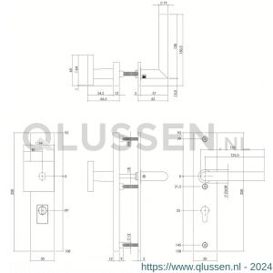 Intersteel Living 3961 veiligheidsbeslag ovaal Bern kruk-kruk profielcilindergat 92 mm SKG*** met kerntrekbeveiliging mat zwart 0023.396149Z