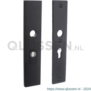 Intersteel Living 3963 SKG3 veiligheids schilden rechthoekig doorgaand profielcilindergat 55 mm met kerntrek beveiliging zwart-RVS 0023.396329