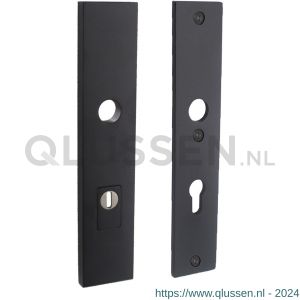 Intersteel Living 3963 SKG3 veiligheids schilden rechthoekig doorgaand profielcilindergat 72 mm met kerntrek beveiliging RVS-mat zwart 0023.396336