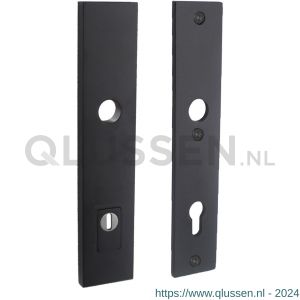 Intersteel Living 3963 SKG3 veiligheids schilden rechthoekig doorgaand profielcilindergat 92 mm met kerntrek beveiliging zwart-RVS 0023.396349