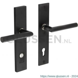 Intersteel Exclusives 3963 veiligheidsbeslag rechthoekig kruk-kruk profielcilindergat 92 mm SKG*** met kerntrekbeVeiliging mat zwart 0023.396349Z