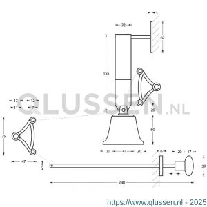 Intersteel Living 3990 trekbel garnituur zwart 0023.399010