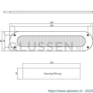 Intersteel Living 4015 tochtwering ovaal RVS-mat zwart 0023.401502