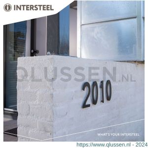 Intersteel Living 4020 huisnummer 0 150 mm RVS-mat zwart 0023.402040