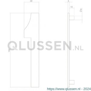 Intersteel Living 4020 huisnummer 1 150 mm RVS-mat zwart 0023.402041