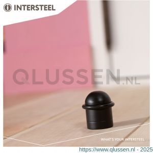 Intersteel Living 4420 deurstop met ring mat zwart 0023.442000