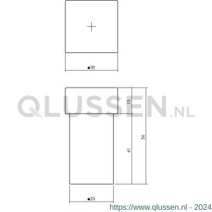 Intersteel Living 4421 deurstop Vierkant universeel 56x30x30 mm zwart 0023.442110