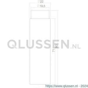 Intersteel Living 4421 deurstop wandmontage diameter 22x80 mm zwart 0023.442140