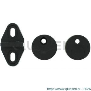 Intersteel Living 4501 set geleide- en afstandhouders voor schuifdeursysteem met bevestiging zwart 0023.450106