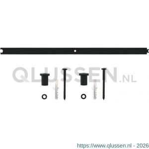 Intersteel Living 4501 tussenrail 90 cm voor schuifdeursysteem inclusief bevestigingsset mat zwart 0023.450114