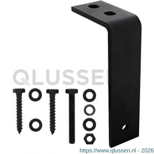 Intersteel Living 4501 set van 5 plafondbeugels 216 mm voor schuifdeursysteem 2 m staal mat zwart 0023.450150
