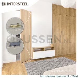 Intersteel Living 4627 taatsscharnier 158x47x33 mm voor houten deuren afdekkappen zwart 0023.462701