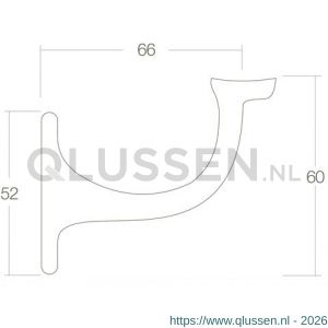 Intersteel Living 7245 leuninghouder opschroevend hol zadel mat zwart 0023.724521