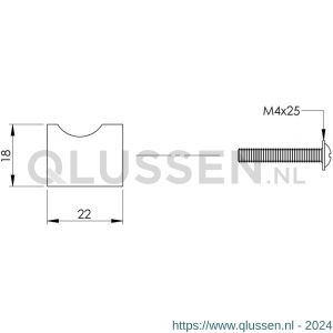 Intersteel Living 8520 meubelknop vingergrip diameter 18 mm zwart 0023.852041