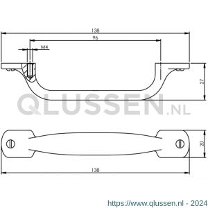 Intersteel Living 8752 handgreep kort 96 mm zwart 0023.875280