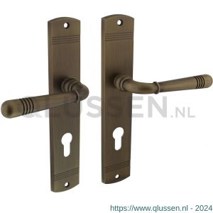 Intersteel Living 1705 deurkruk Emily op schild PC72 gebruineerd 0024.170536