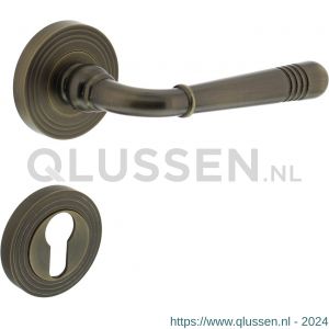 Intersteel Living 1725 deurkruk Emily op rozet met PC plaatje gebruineerd 0024.172505