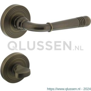 Intersteel Living 1725 deurkruk Emily op rozet met WC garnituur gebruineerd 0024.172510