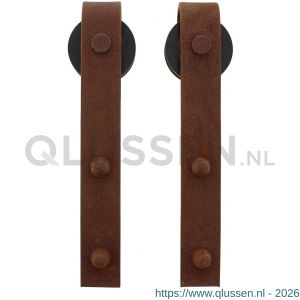 Intersteel Living 4501 set van 2 rollers recht 290 mm voor schuifdeursysteem 450101 met bevestiging staal antiek finish 0025.450105