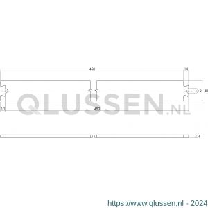 Intersteel Living 4501 tussenrail 45 cm voor schuifdeursysteem inclusief bevestigingsset antiek finish 0025.450113